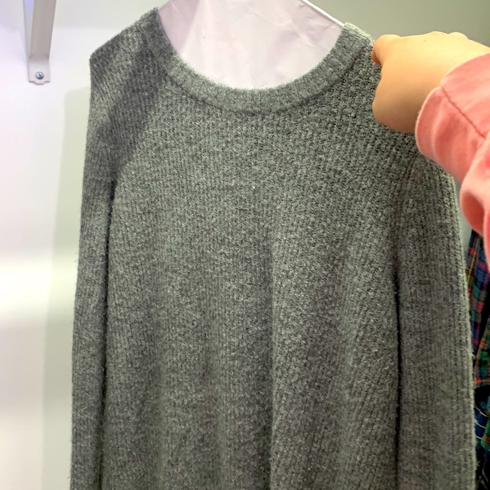 gray sweater